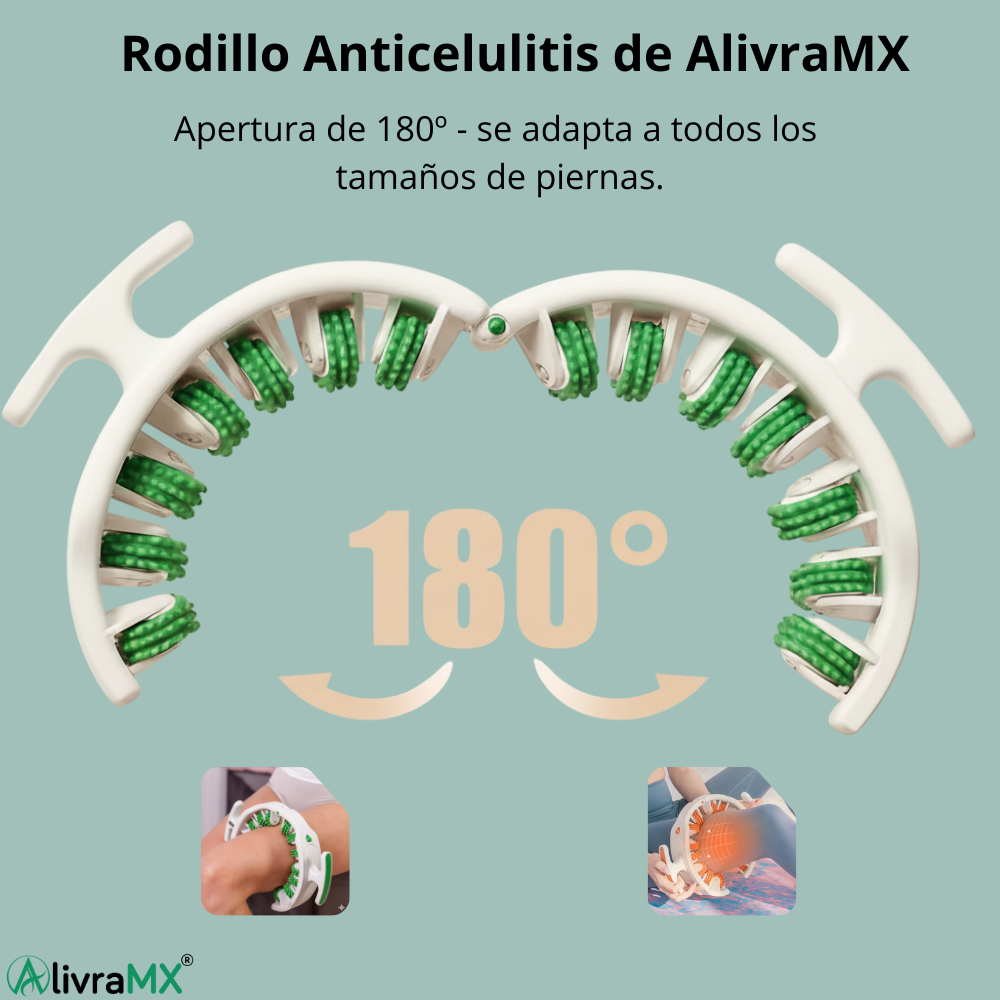 Rodillo de masaje anticelulítico, tejidos profundos - AlivraMX™