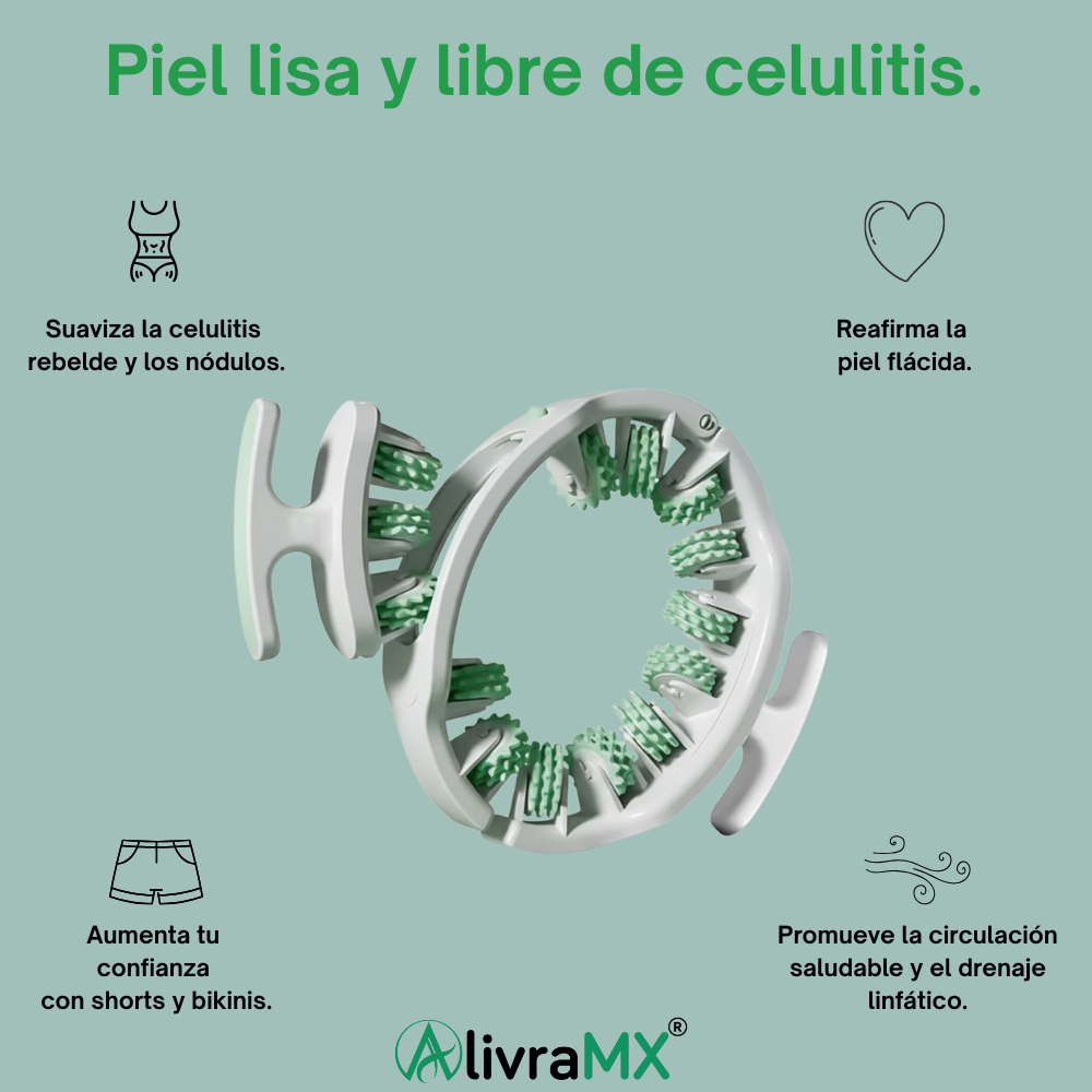 Rodillo de masaje anticelulítico, tejidos profundos - AlivraMX™
